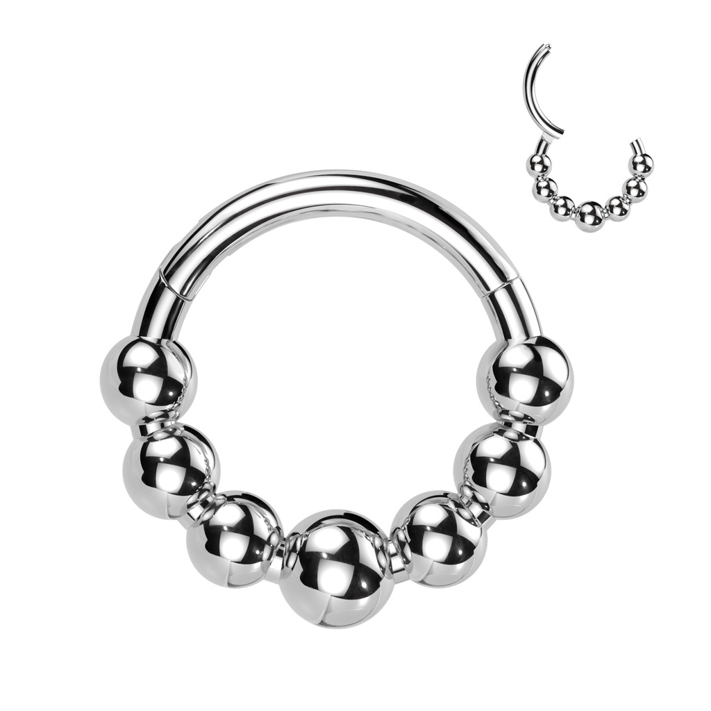 Šperky4U Segment kruh - helix / cartilage / tragus / septum piercing TITAN - TIT1307-1210