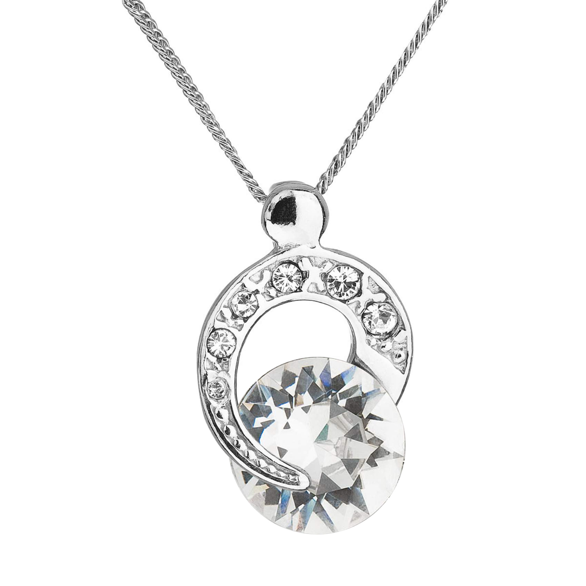EVOLUTION GROUP CZ Stříbrný náhrdelník s krystaly Preciosa - 32048.1