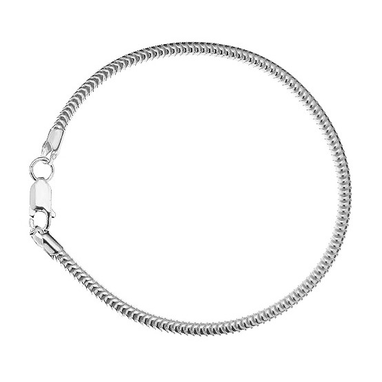 Šperky4U Stříbrný náramek na navlékání korálků, délka 20 cm - LV957-20