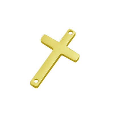 Šperky4U Zacená ocelová komponenta - křížek - OK1432-GD