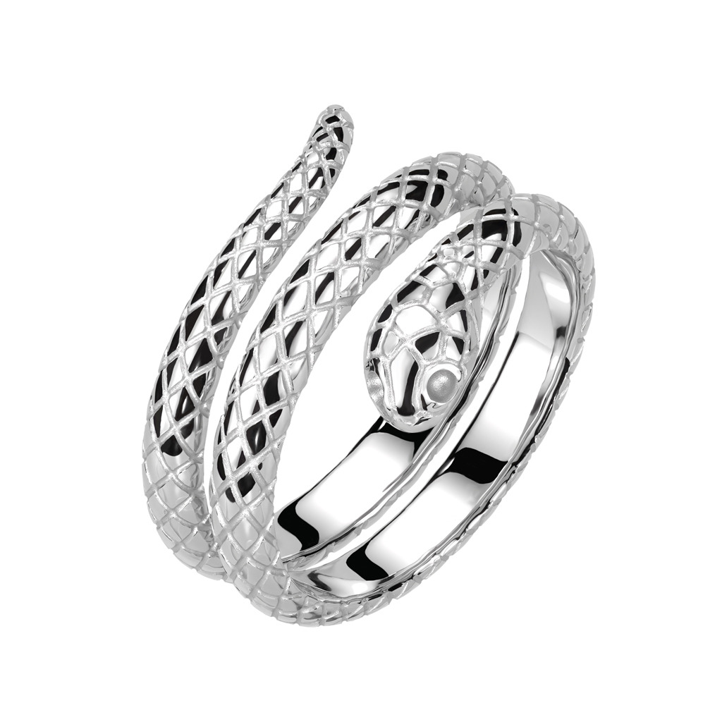 Šperky4U Ocelový prsten had - velikost 60 - OPR1942-60