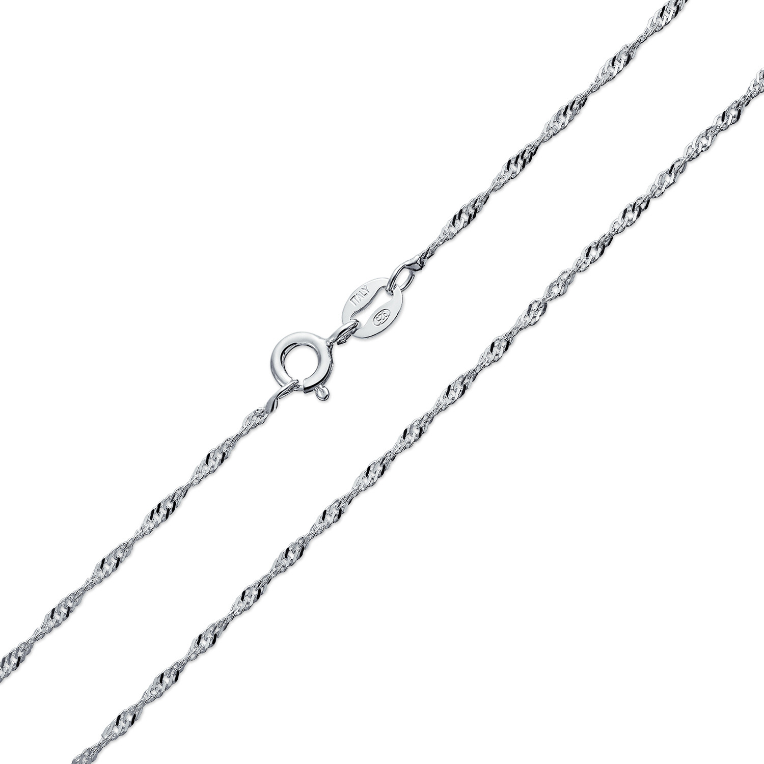 Šperky4U Tenký stříbrný řetízek lambada - kroucený, délka 40 cm - NB-7041-40