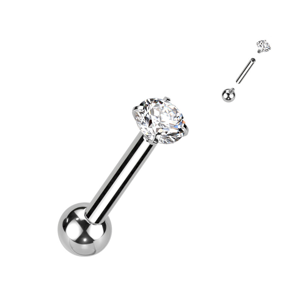 Šperky4U Cartilage piercing TITAN, 1,2 x 8 mm - TIT1233-12083