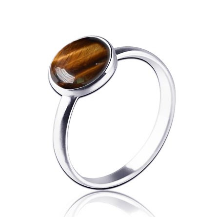 NUBIS® Stříbrný prsten Tygří oko - velikost 56 - NBP86-56