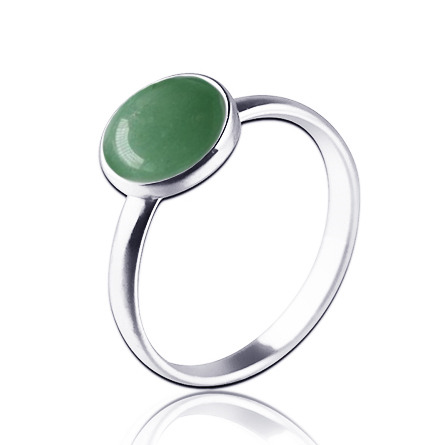 NUBIS® Stříbrný prsten zelený Avanturín - velikost 54 - NBP99-54