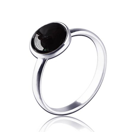 NUBIS® Stříbrný prsten Black Agate - velikost 54 - NBP96-54