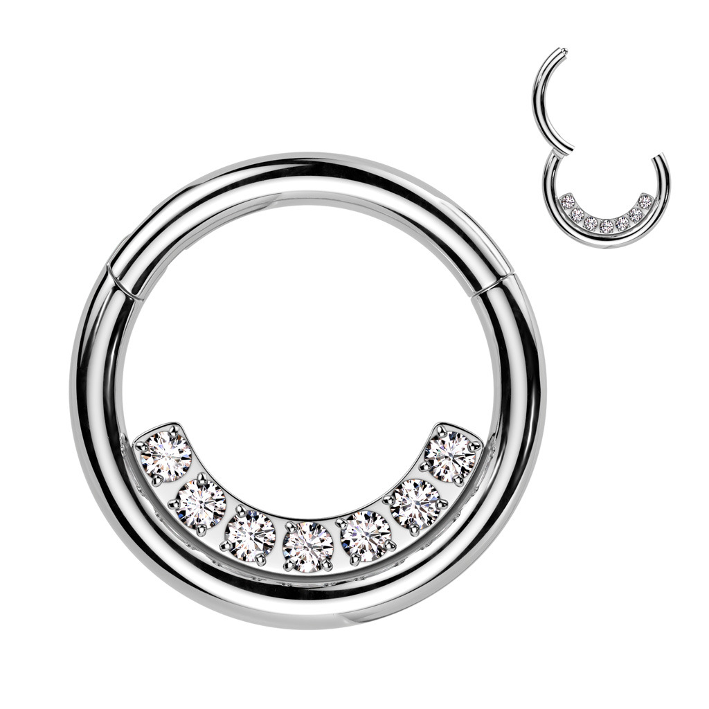 Šperky4U Segment kruh septum / cartilage / tragus piercing - K1047-1210