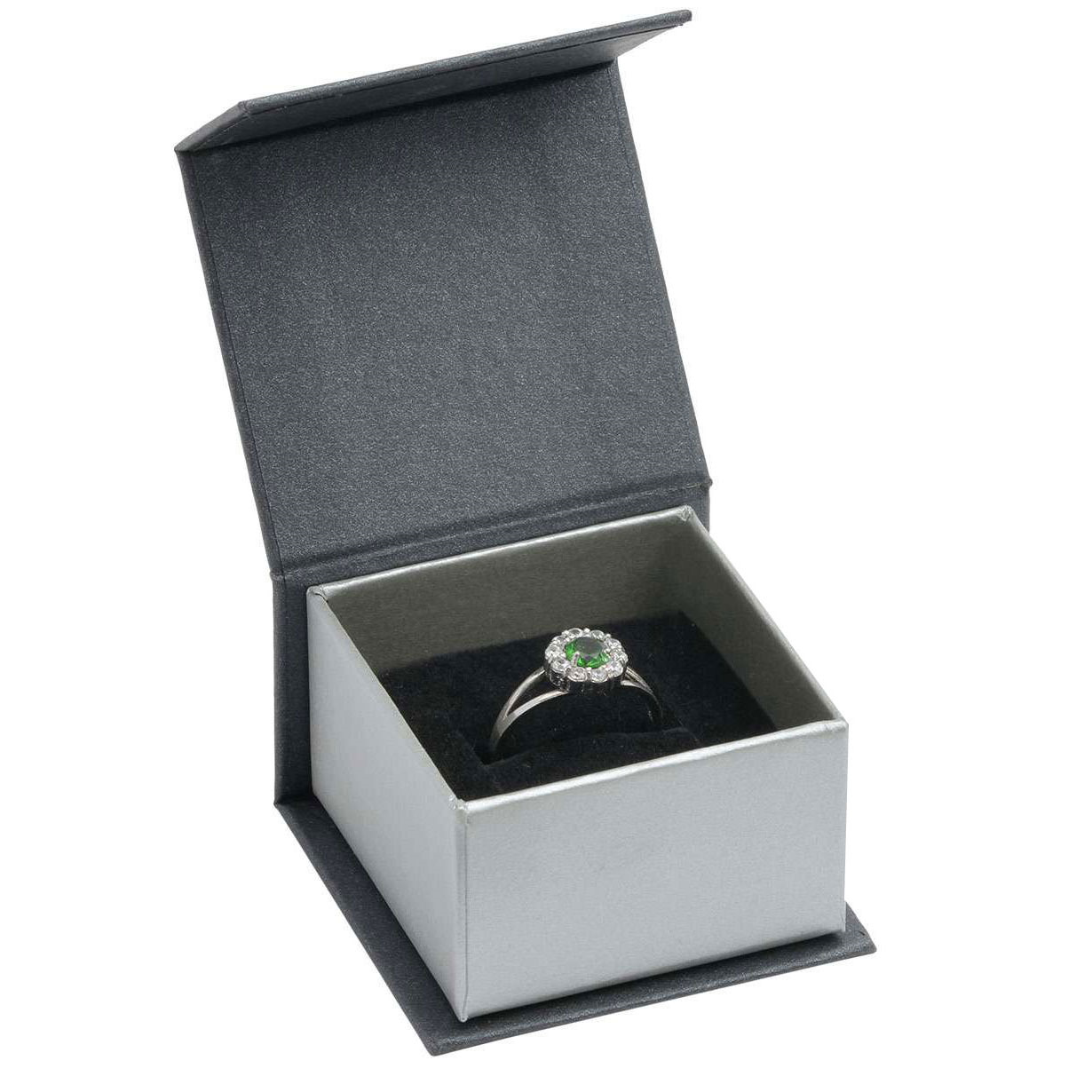 Šperky4U Dárková krabička na prsten modrá/bílá - KR0530