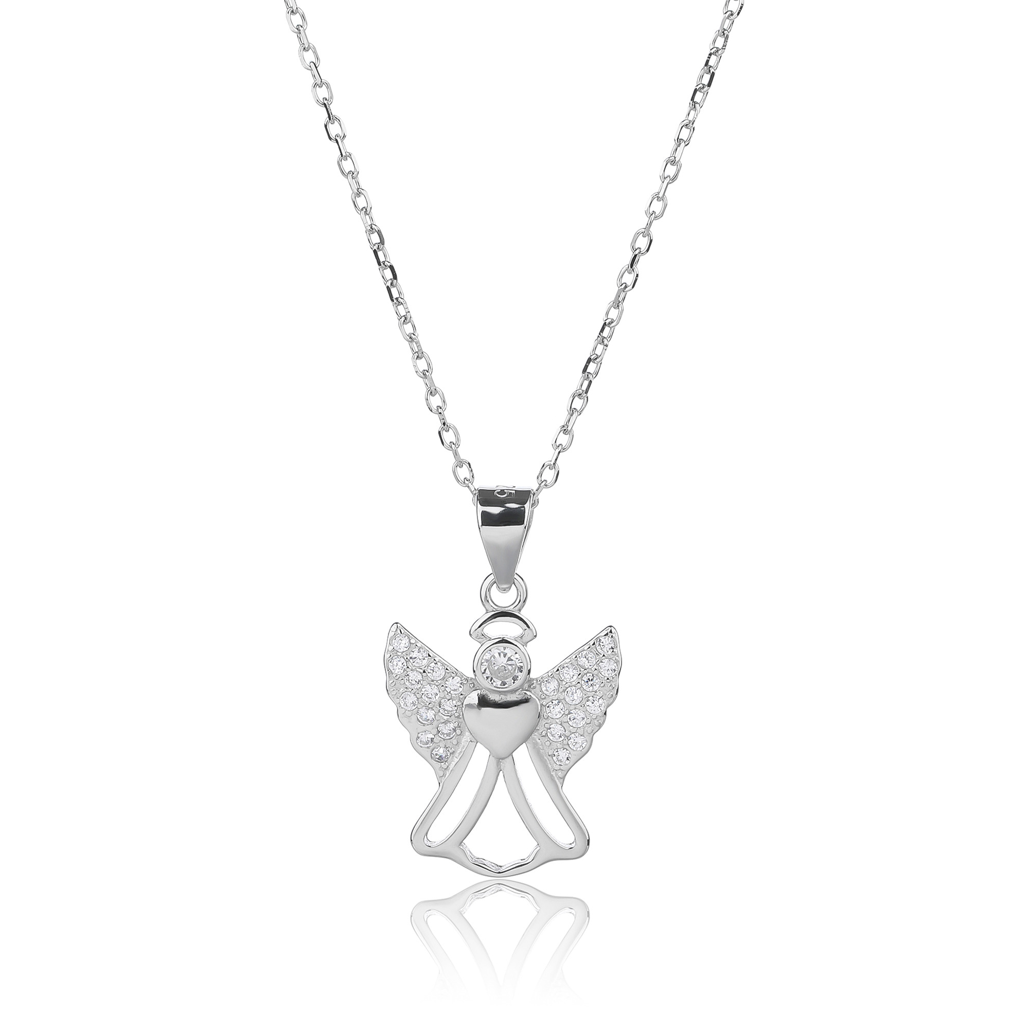 NUBIS® Střibrný náhrdelník s andílkem - NB-2394