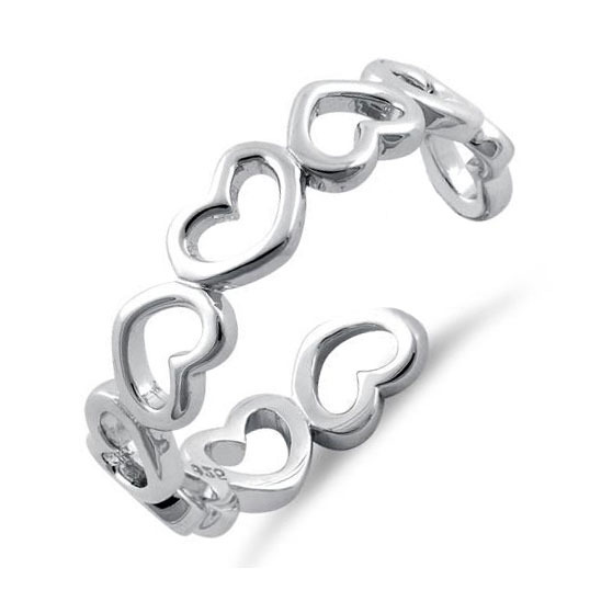 NUBIS® Stříbrný prsten se srdíčky - velikost 52 - NB-5049-52