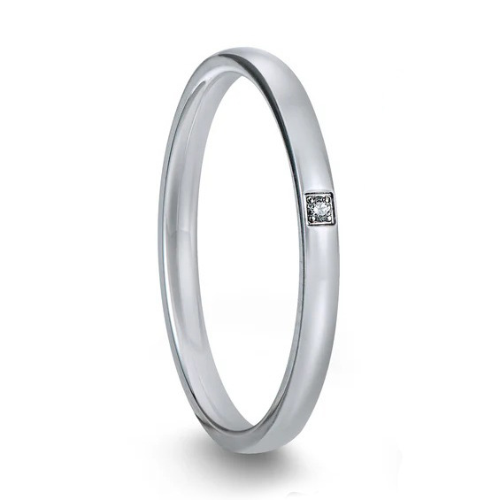 7AE AN1047 Dámský snubní ocelový prsten - velikost 51 - AN1047-D-51