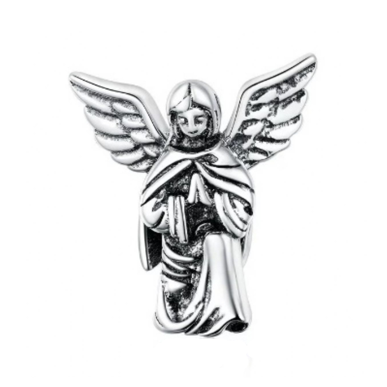 NUBIS® Stříbrný přívěšek korálek na náramek anděl - NB-8245