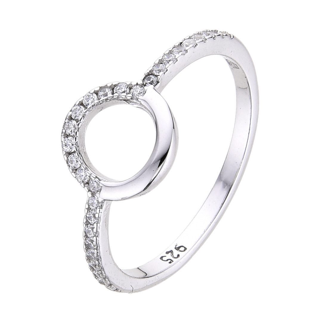 NUBIS® Stříbrný prsten se zirkony - velikost 51 - NB-5054-51