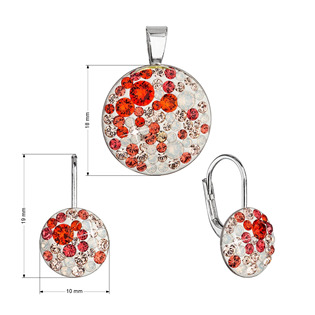 EG1277 Sada šperků s krystaly Swarovski náušnice a přívěsek