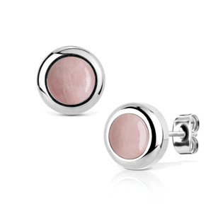 Levně NUBIS® Ocelové náušnice s Růženínem 6mm - NB008-06