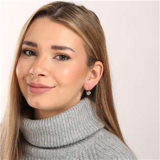 EG1304 Stříbrné náušnice srdíčka