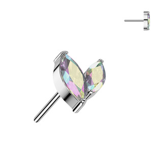 Levně Ozdobná část k PUSH IN piercingu TITAN - TIT1524-AB