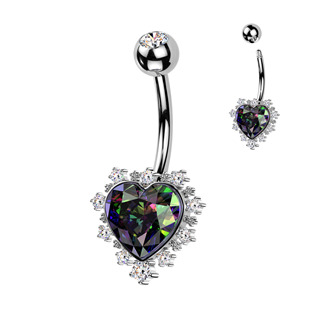 Levně Piercing do pupíku srdce - WP0098-C