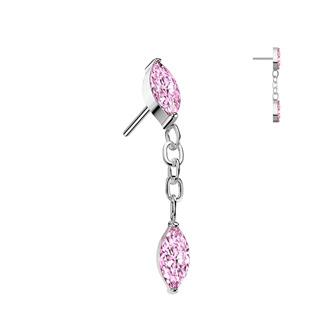 Levně Ozdobná část k PUSH IN piercingu TITAN - TIT1538-P