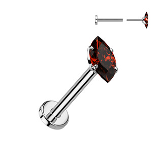 Levně Piercing do brady - PUSH IN labreta TITAN - TIT1542-R
