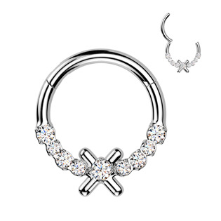Levně Ocelový piercing - segment kruh - SG118-1208