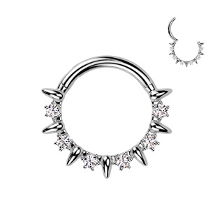 Levně Ocelový piercing - segment kruh - SG117-1208