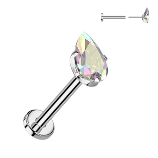 Levně Piercing do brady - PUSH IN labreta TITAN - TIT1541-AB