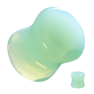 Levně Plug do ucha zelený opalit - PL001-06