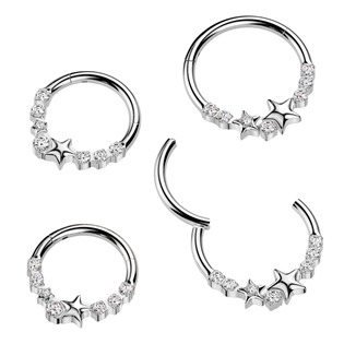 SG119-1208 Ocelový piercing - segment kruh