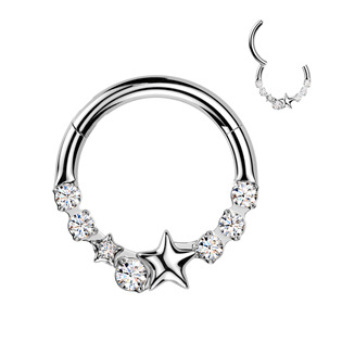Levně Ocelový piercing - segment kruh - SG119-1208