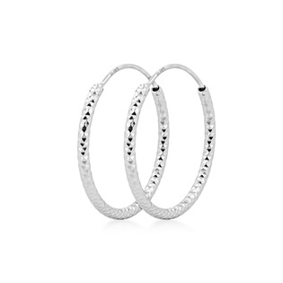 Levně NUBIS® Stříbrné náušnice kruhy 14 mm - NB-3071-14