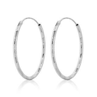 Levně NUBIS® Stříbrné náušnice kruhy 20 mm - NB-3069-20