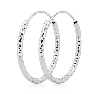 Levně NUBIS® Stříbrné náušnice kruhy 18 mm - NB-3071-18