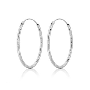 Levně NUBIS® Stříbrné náušnice kruhy 18 mm - NB-3069-18