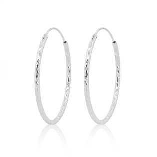 Levně NUBIS® Stříbrné náušnice kruhy 25 mm - NB-3065-25