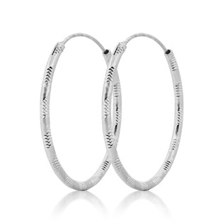 Levně NUBIS® Stříbrné náušnice kruhy 30 mm - NB-3069-30