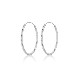 Levně NUBIS® Stříbrné náušnice kruhy 12 mm - NB-3069-12