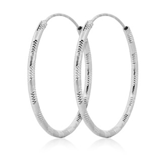 Levně NUBIS® Stříbrné náušnice kruhy 40 mm - NB-3069-40