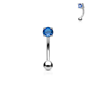 Levně Piercing do obočí - zirkon - OB1002-B