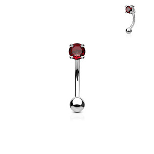 Levně Piercing do obočí - zirkon - OB1002-R