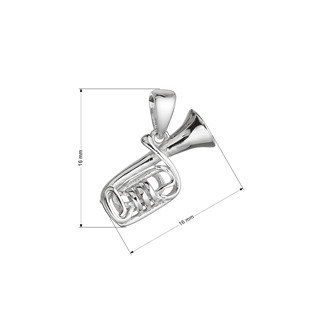 EG1596 Stříbrný přívěsek tuba