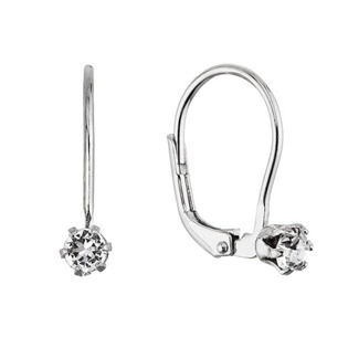 Levně EVOLUTION GROUP CZ Stříbrné náušnice se Swarovski krystalem - 31322.1