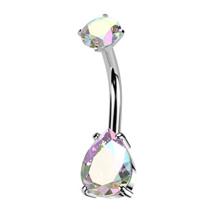 Levně Ocelový piercing do pupíku - BS1062-AB