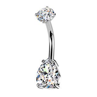 Levně Ocelový piercing do pupíku - BS1062-C