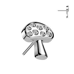 Levně Ozdobná část muchomůrka k PUSH IN piercingu TITAN - TIT1531