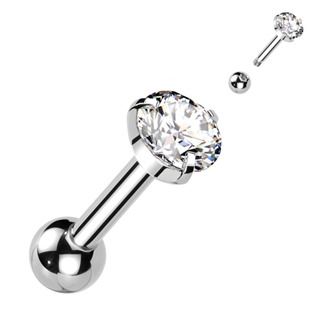 Levně Cartilage piercing do ucha se zirkonem - CP1012-4-C