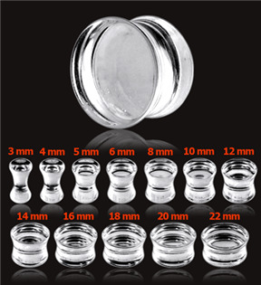 Levně Průhledný akrylátový plug, průměr 5 mm - PL01030-05