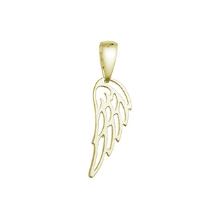 Levně EVOLUTION GROUP CZ Pozlacený stříbrný přívěsek andělské křídlo - 64087 yellow gold