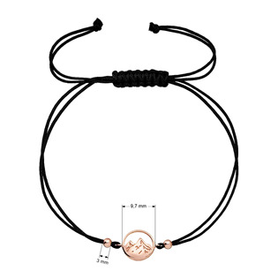 EG1681-RD Kabbalah pozlacený rose gold náramek hory