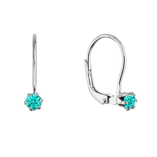 Levně EVOLUTION GROUP CZ Stříbrné visací náušnice s Preciosa krystalem - 31322.3 blue zircon